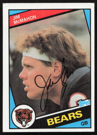 Jim McMahon Autographed 1984 Topps Card #227 Chicago Bears SKU #259235