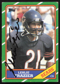 Leslie Frazier Autographed 1986 Topps Card #26 Chicago Bears SKU #259268