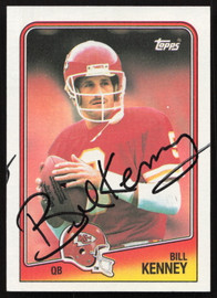 Bill Kenney Autographed 1988 Topps Card #362 Kansas City Chiefs SKU #259282