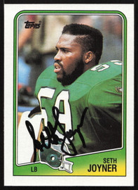 Seth Joyner Autographed 1988 Topps Rookie Card #245 Philadelphia Eagles SKU #259284