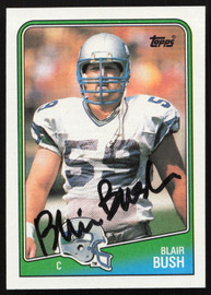 Blair Bush Autographed 1988 Topps Card #139 Seattle Seahawks SKU #259289