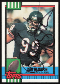 Dan Hampton Autographed 1990 Topps Card #377 Chicago Bears SKU #259312