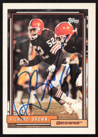 Richard Brown Autographed 1992 Topps Card #358 Cleveland Browns SKU #259352