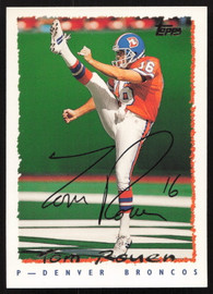 Tom Rouen Autographed 1995 Topps Card #126 Denver Broncos SKU #259393