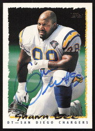 Shawn Lee Autographed 1995 Topps Card #218 San Diego Chargers SKU #259395