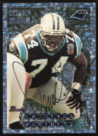 Derrick Graham Autographed 1995 Bowman Rookie Card #222 Carolina Panthers SKU #259400