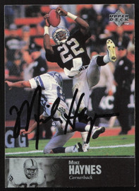 Mike Haynes Autographed 1997 Upper Deck Legends Card #115 Oakland Raiders SKU #259416