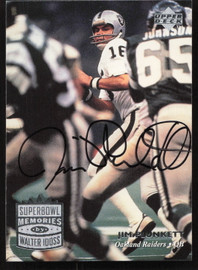 Jim Plunkett Autographed 1997 Upper Deck Legends Card #201 Oakland Raiders SKU #259430