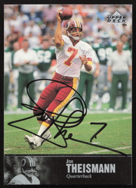 Joe Theismann Autographed 1997 Upper Deck Legends Card #174 Washington Redskins SKU #259442