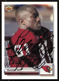 Randall Hill Autographed 1992 Upper Deck Gold Card #G28 Arizona Cardinals SKU #259497