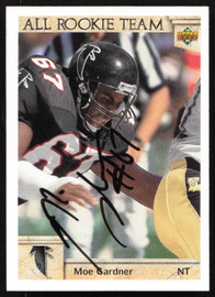 Moe Gardner Autographed 1992 Upper Deck Card #43 Atlanta Falcons SKU #259510