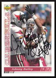 Johnny Bailey Autographed 1993 Upper Deck Card #391 Arizona Cardinals SKU #259530
