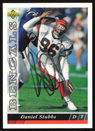 Daniel Stubbs Autographed 1993 Upper Deck Card #115 Cincinnati Bengals SKU #259543