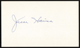 Jesse Haines Autographed 3x5 Index Card St. Louis Cardinals SKU #259592