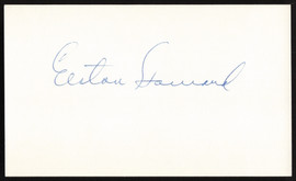 Elston Howard Autographed 3x5 Index Card New York Yankees SKU #259593