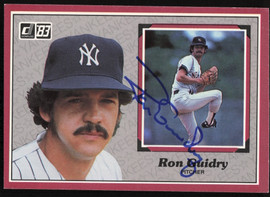 Ron Guidry Autographed 1983 Donruss Action All Stars Card #15 New York Yankees SKU #259641