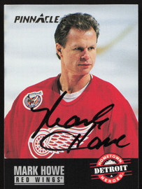 Mark Howe Autographed 1993 Pinnacle Card #235 Detroit Red Wings SKU #259672