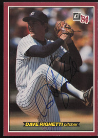 Dave Righetti Autographed 1984 Donruss Action All Stars Card #59 New York Yankees SKU #259707
