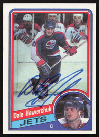 Dale Hawerchuk Autographed 1984-85 Topps Card #152 Winnipeg Jets SKU #258473