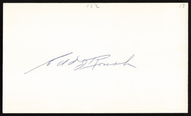 Edd Roush Autographed 3x5 Index Card Cincinnati Reds SKU #259614