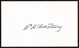 Bill Terry Autographed 3x5 Index Card New York Giants SKU #259629