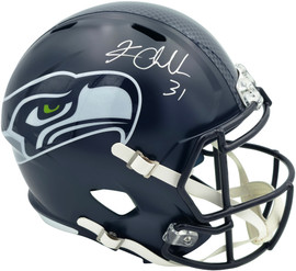 Kam Chancellor Autographed Seattle Seahawks Blue Full Size Speed Replica Helmet Beckett BAS Witness Stock #258290