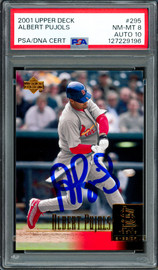 Albert Pujols Autographed 2001 Upper Deck Rookie Card #295 St. Louis Cardinals PSA 8 Auto Grade Gem Mint 10 PSA/DNA #127229196