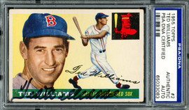 Ted Williams Autographed 1955 Topps Card #2 Boston Red Sox PSA/DNA #65033083