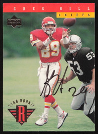 Greg Hill Autographed 1994 Upper Deck Rookie Card #11 Kansas City Chiefs SKU #260195