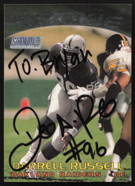 Darrell Russell Autographed 1997 Stadium Club Rookie Card #149 Oakland Raiders "To Bryan" SKU #261315