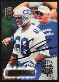 Sam Adams Autographed 1994 Stadium Club Rookie Card #6 Seattle Seahawks SKU #261066