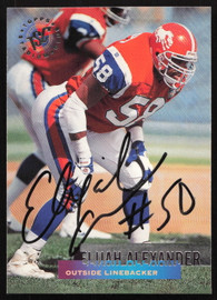 Elijah Alexander Autographed 1995 Stadium Club Rookie Card #147 Denver Broncos SKU #261165