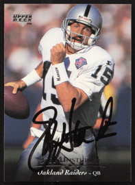 Jeff Hostetler Autographed 1995 Upper Deck Card #112 Los Angeles Raiders SKU #260274