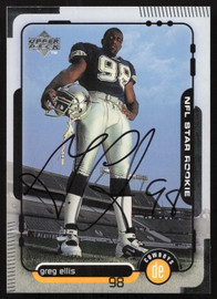 Greg Ellis Autographed 1998 Upper Deck Rookie Card #7 Dallas Cowboys SKU #260446