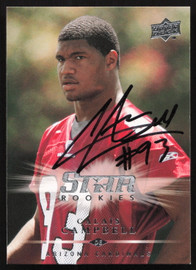 Calais Campbell Autographed 2008 Upper Deck Rookie Card #214 Arizona Cardinals SKU #260587