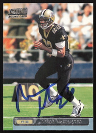 Deuce McAllister Autographed 2001 Stadium Club Rookie Card #155 New Orleans Saints SKU #261378