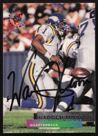 Warren Moon Autographed 1995 Stadium Club Card #140 Minnesota Vikings SKU #261180