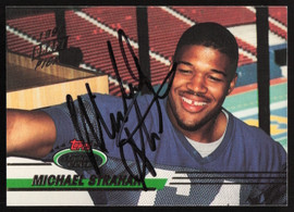 Michael Strahan Autographed 1993 Stadium Club Rookie Card #384 New York Giants SKU #261007
