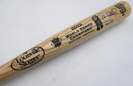 Pablo Sandoval Autographed Louisville Slugger Bat San Francisco Giants "MVP" 2012 WS Champs Logo MLB Holo #FJ986224