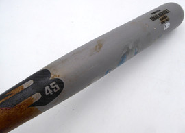 Omar Narvaez Unsigned Game Used B45 Bat Seattle Mariners MLB Holo #JD158943