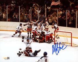 Mike Eruzione Autographed 8x10 Photo 1980 Team USA Miracle on Ice JSA Witness Stock #261557
