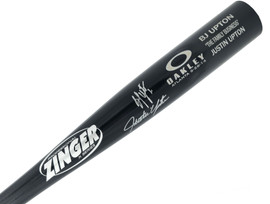 BJ & Justin Upton Autographed Zinger Baseball Bat Beckett BAS QR Stock #261678