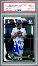 Fernando Tatis Jr. Autographed 2016 Bowman Chrome Rookie Card #BCP17 San Diego Padres PSA 9 Auto Grade Mint 9 PSA/DNA Stock #262010