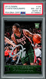 Giannis Antetokounmpo Autographed 2013 Panini Select Rookie Card
