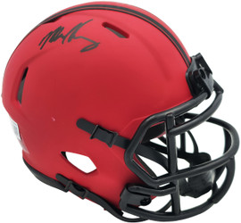 Mike Singletary Autographed San Francisco 49ers Rave Red Speed Mini Helmet Beckett BAS Witness Stock #261921