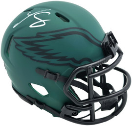 LeSean McCoy Autographed Philadelphia Eagles Rave Green Speed Mini Helmet Beckett BAS Witness Stock #261964