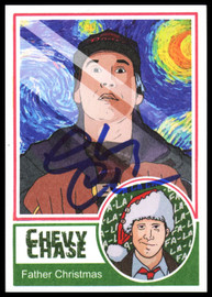 Chevy Chase Autographed Christmas Vacation Trading Card "Father Christmas" Beckett BAS QR Stock #261948