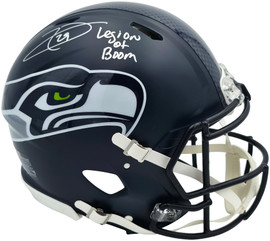 Earl Thomas III Autographed Seattle Seahawks Blue Full Size Authentic Speed Helmet "Legion of Boom" Beckett BAS Witness Stock #262444