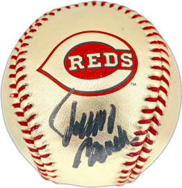 Johnny Bench Autographed Official Gold Cincinnati Reds Logo Baseball Reds Logo Fanatics & MLB Holo Stock #262513