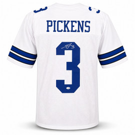 Dallas Cowboys George Pickens Autographed White Jersey JSA Witness Stock #262415